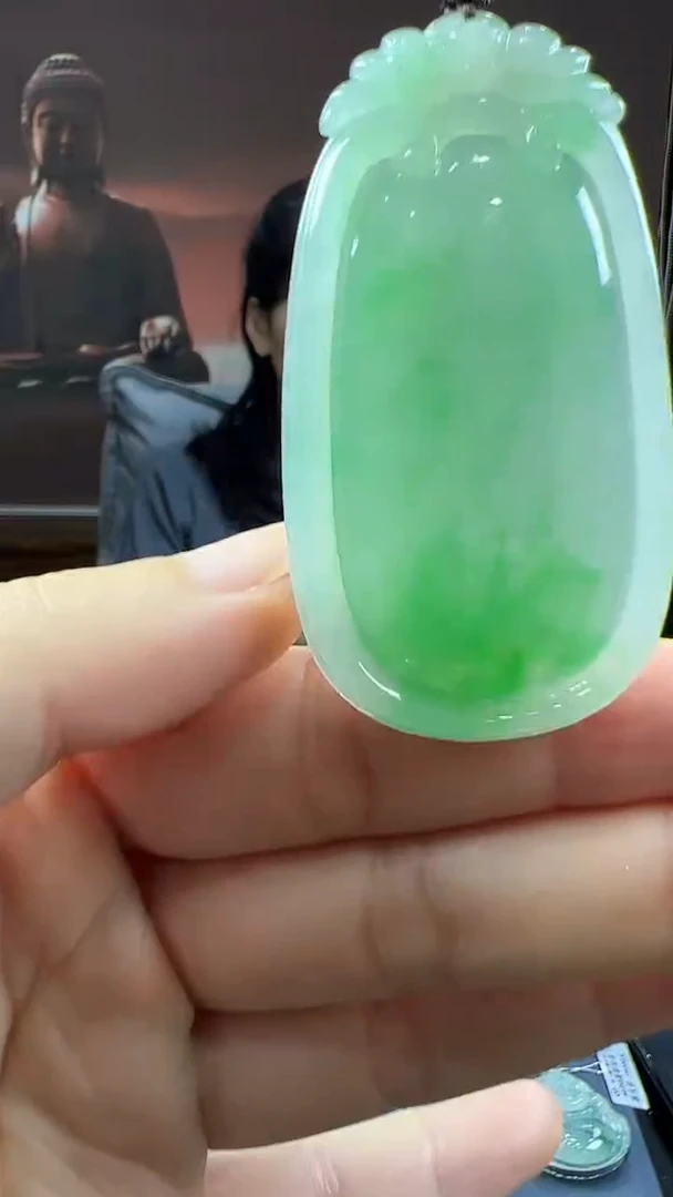 未镶嵌挂件翡翠无事牌
