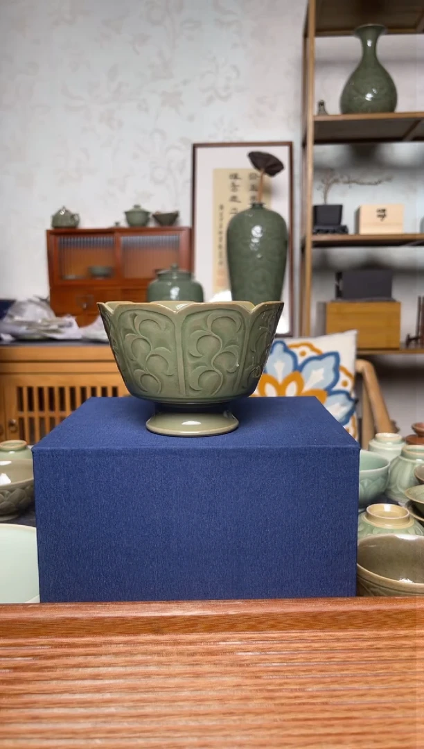 【闪购商品】其他耀州窑牡丹花口温碗纯手工