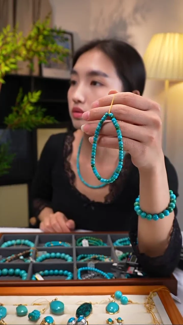 未镶嵌绿松石手串直切