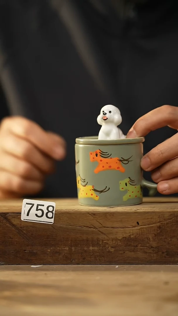 【闪购商品】瓷片设计师款 手握咖啡杯 一沐