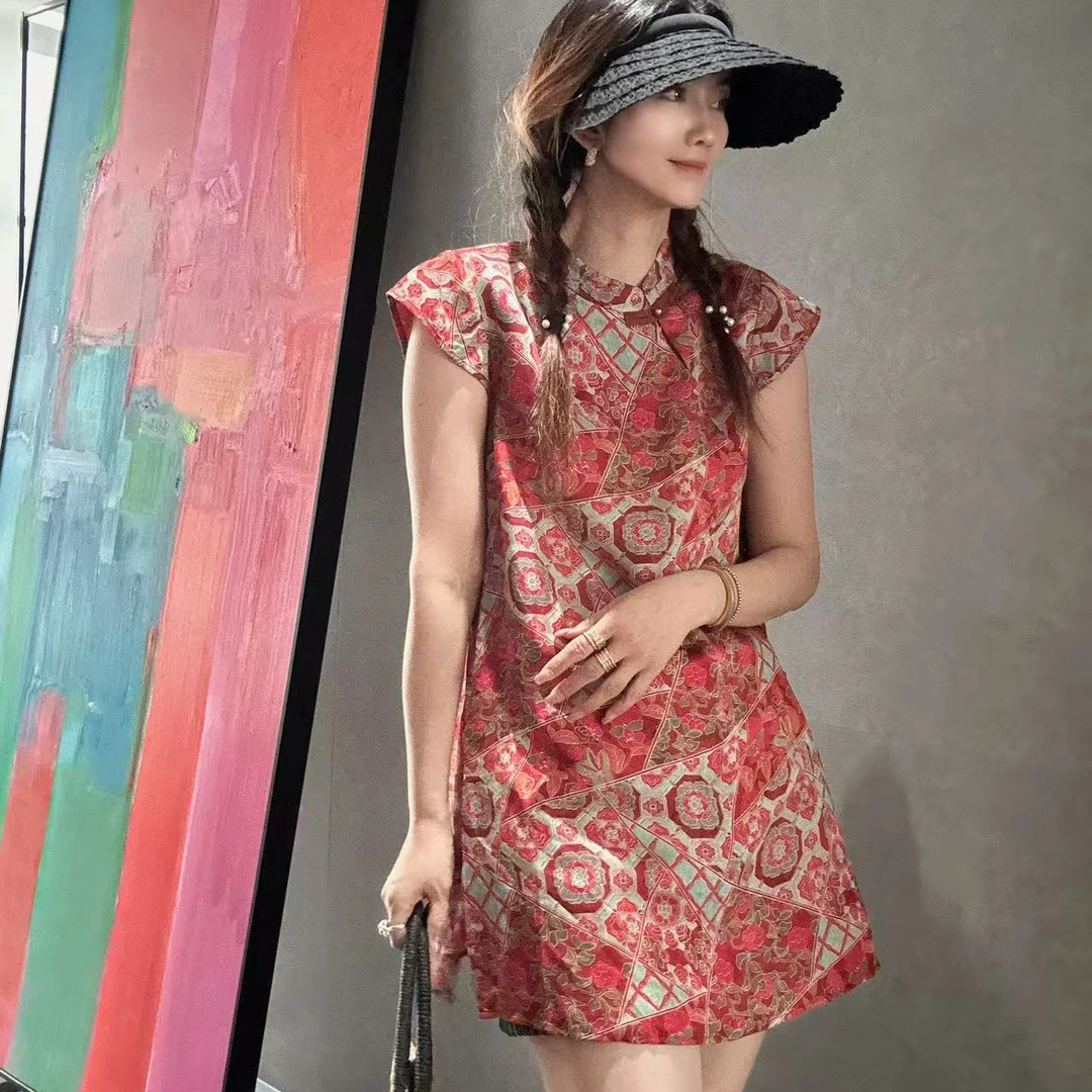 【大小姐家】欧韩货新中式国风连衣裙537880   厂家代卖