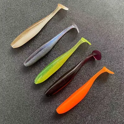 鲈渔T尾软饵 2寸 2.5寸2.7路亚软饵鲈渔t尾鲈鱼鳜鱼微