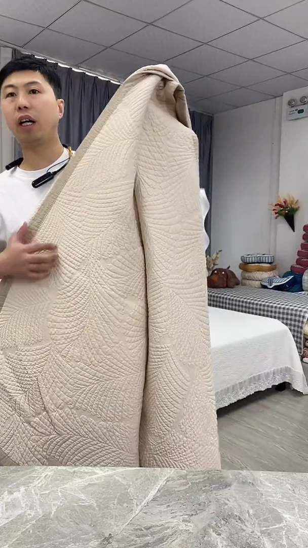 棉230cm*250cm 福叶燕麦色