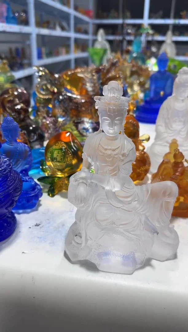 手工艺品琉璃533微瑕纯手工古法琉璃假一罚十
