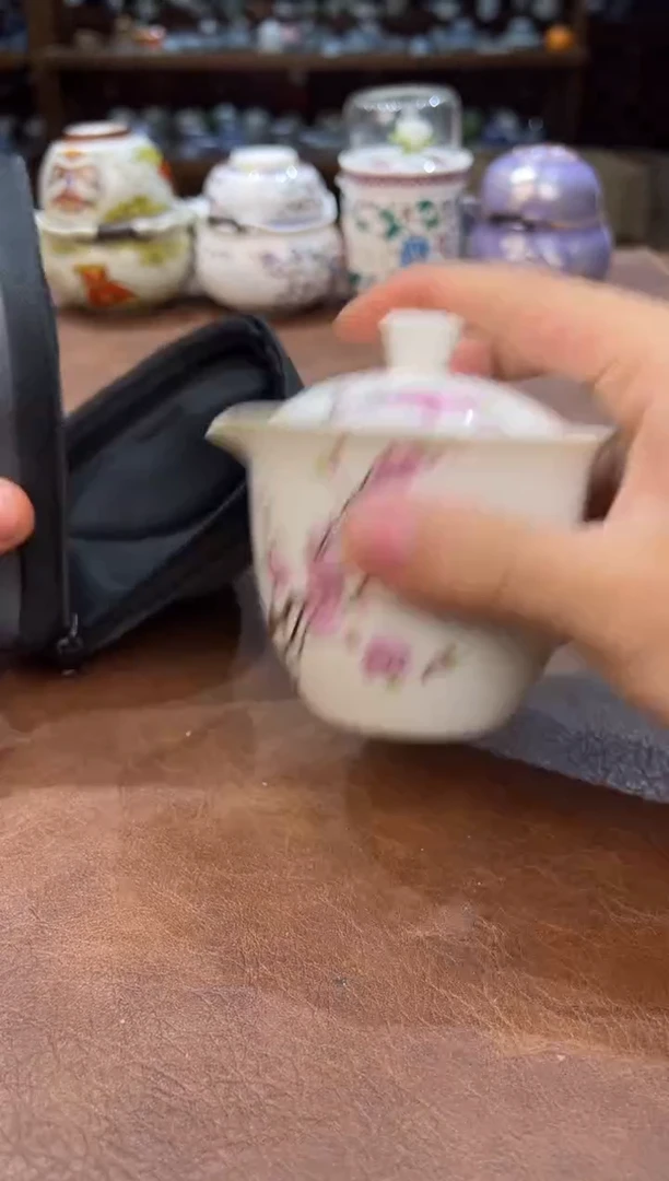 真的很便宜超好看会开片的旅行茶具