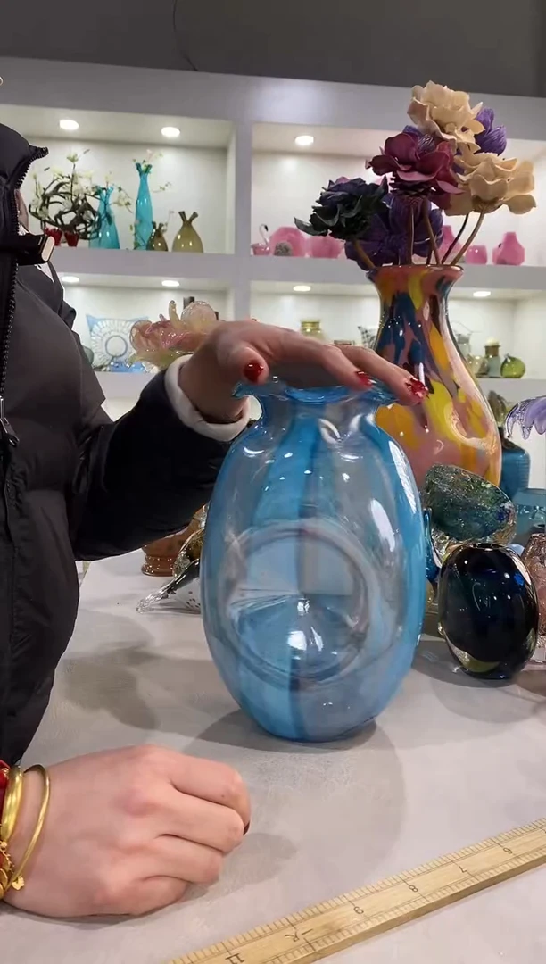 慕忆家手作琉璃花瓶瑕疵