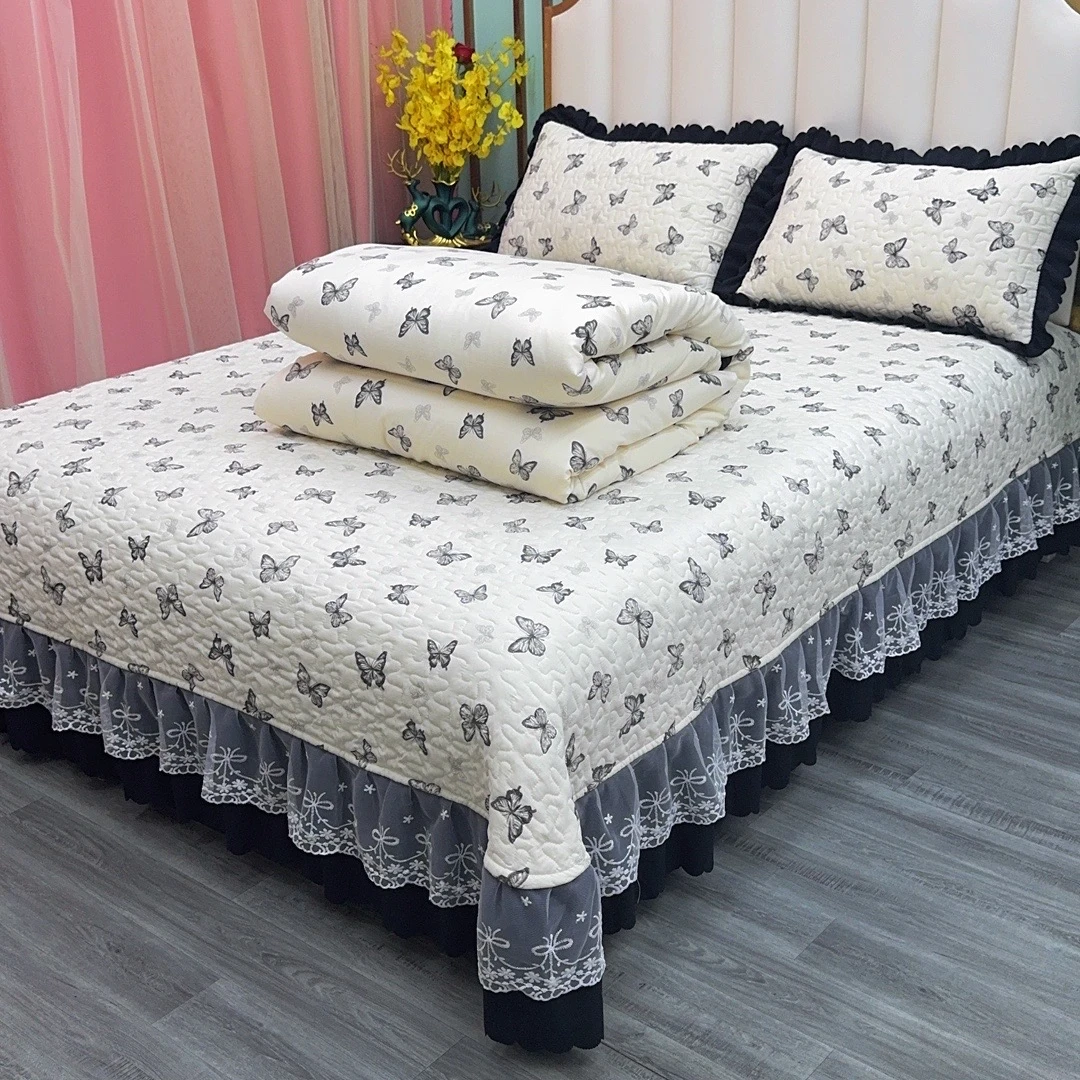 澳瑞斯新款床裙款床盖四件套四季通用韩版被套床上用品被罩