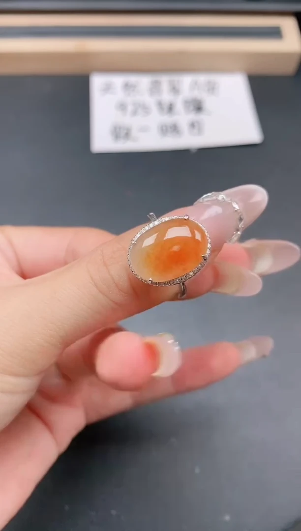 银S925镶嵌戒指翡翠111