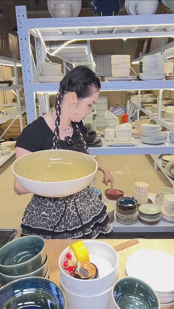 瓷147外贸尾货高温釉下彩陶瓷餐具默认微瑕