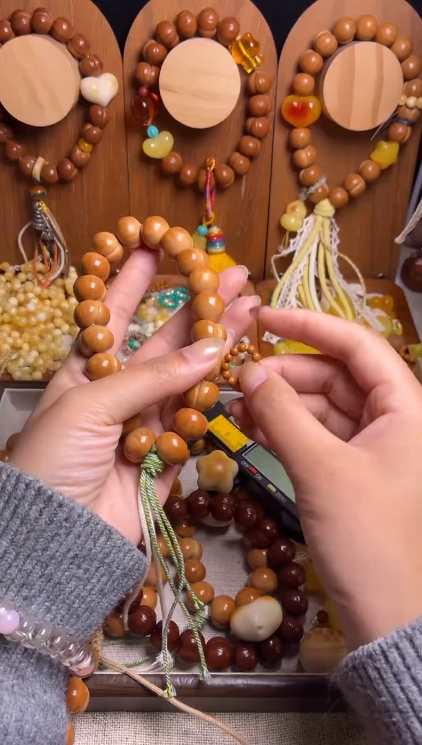 手串猴头核桃淡*全品手工聚宝盆橄榄核跑环吊原籽手串