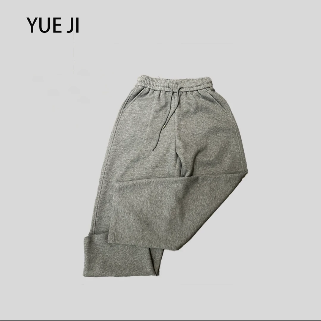 YUE JI 春秋休闲直筒时尚宽松百搭宽松紧腰弯刀裤 2502-038