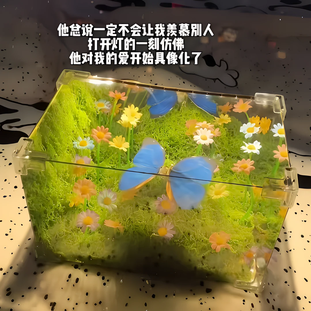 绿野仙踪蝴蝶魔方小夜灯diy材料包床卧室睡眠灯送女友生日礼物