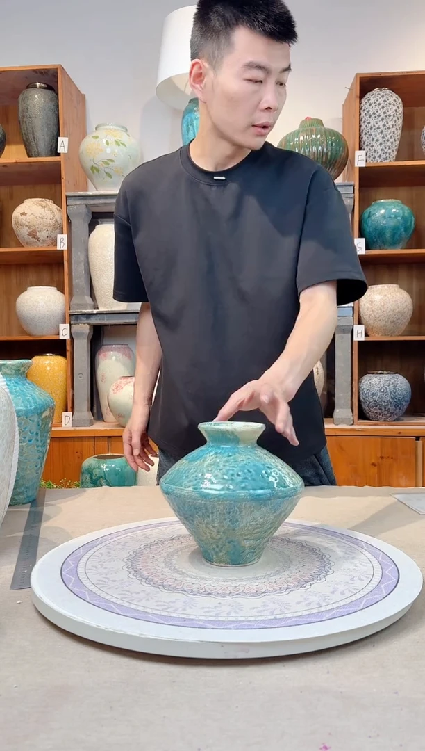 瓶陶瓷花瓶   新品 彩陶 小号 正品