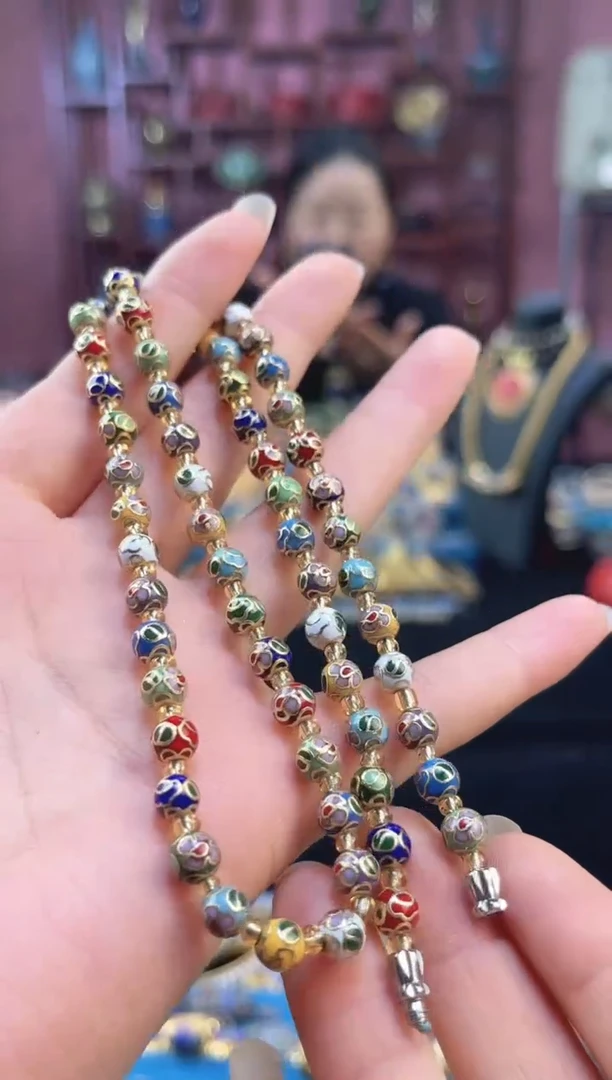 非遗 景泰蓝项链 多宝 0.6