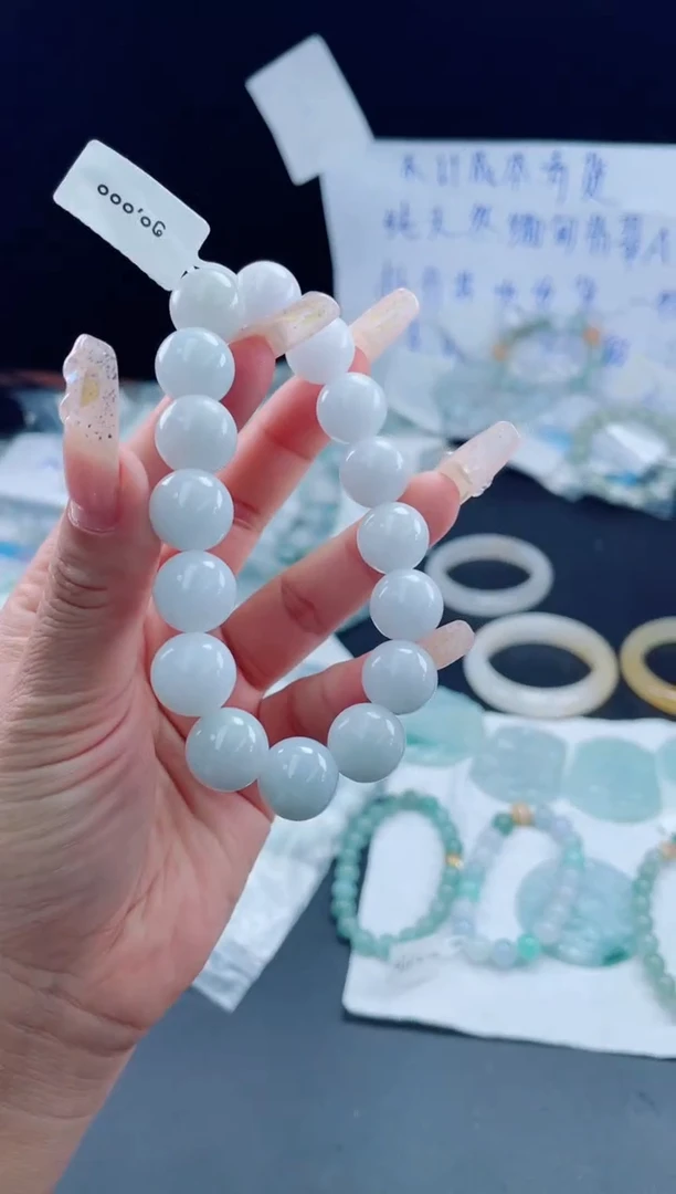未镶嵌定制翡翠珠串