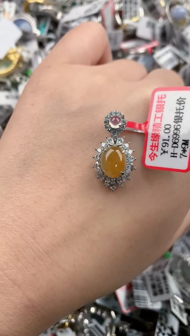 银S925镶嵌戒指翡翠111      9