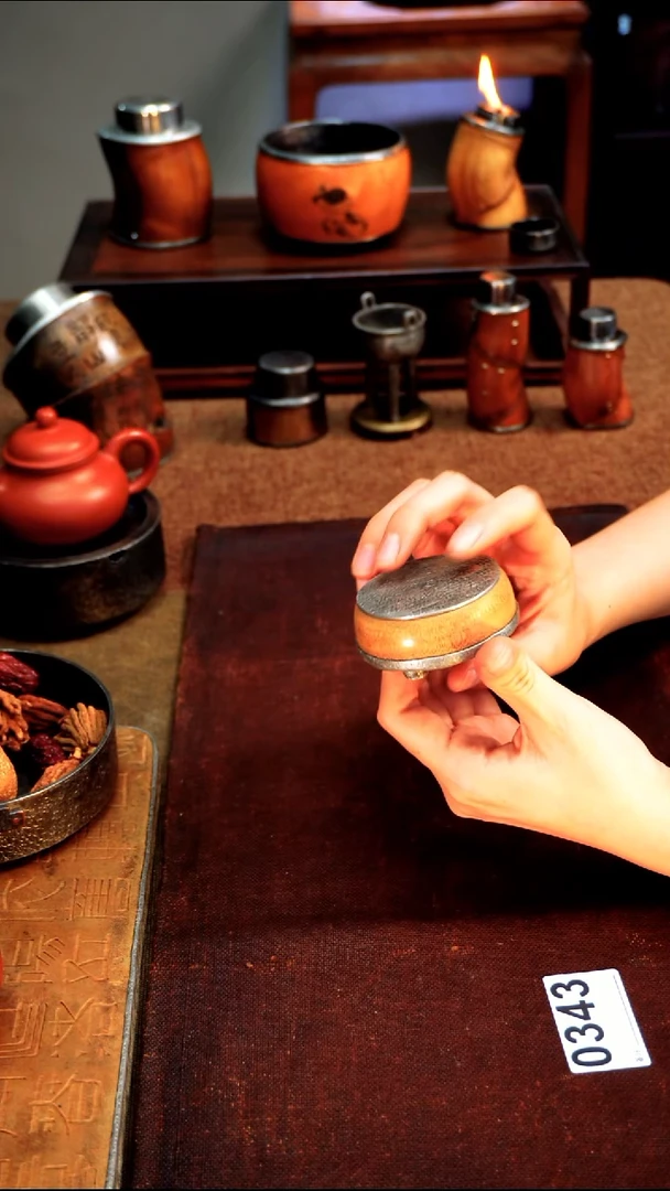 0343竹根包锡盖置直径6cm