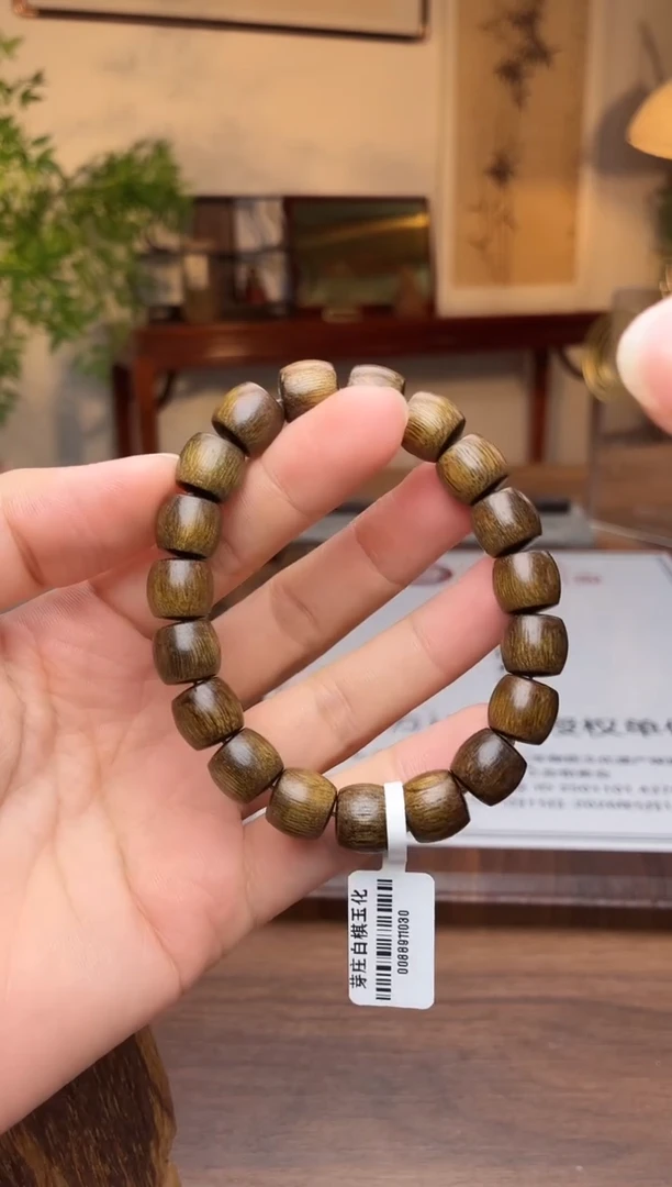 沉香手串越南芽庄玉化白奇楠10桶珠沉水