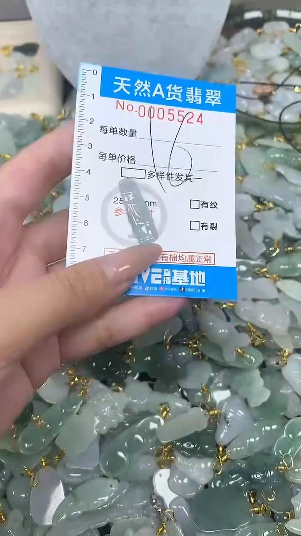 翡翠未镶嵌颈饰净货挂件-5524