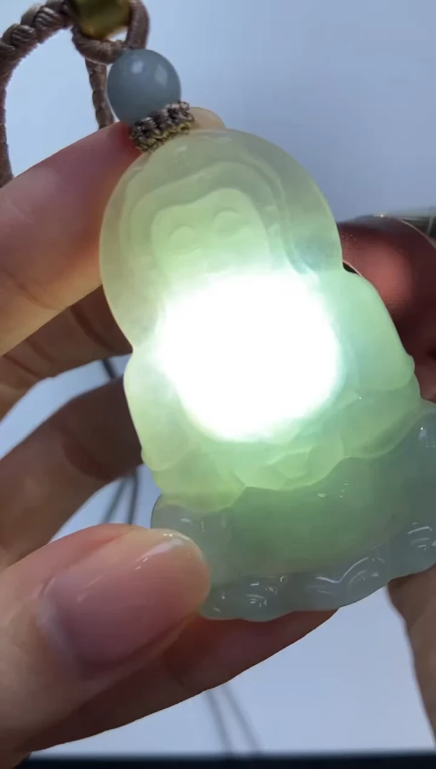 颈饰未镶嵌翡翠发**g379107/翡翠观音   多样性一件发