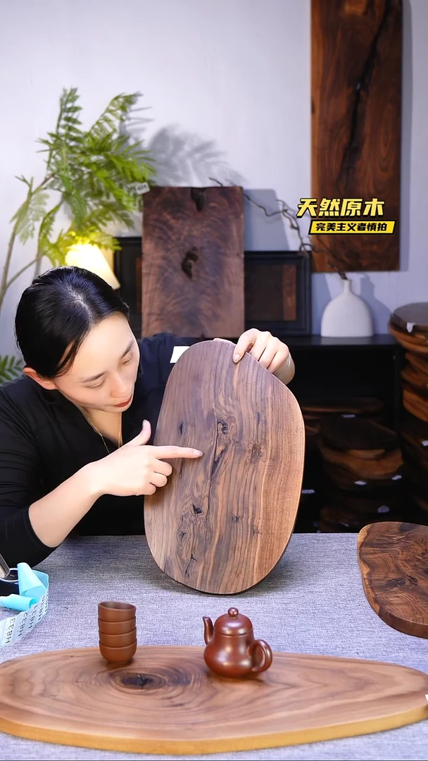 木北美黑胡桃原木.干裂疤结不属于商品质量问题完美主义者慎拍