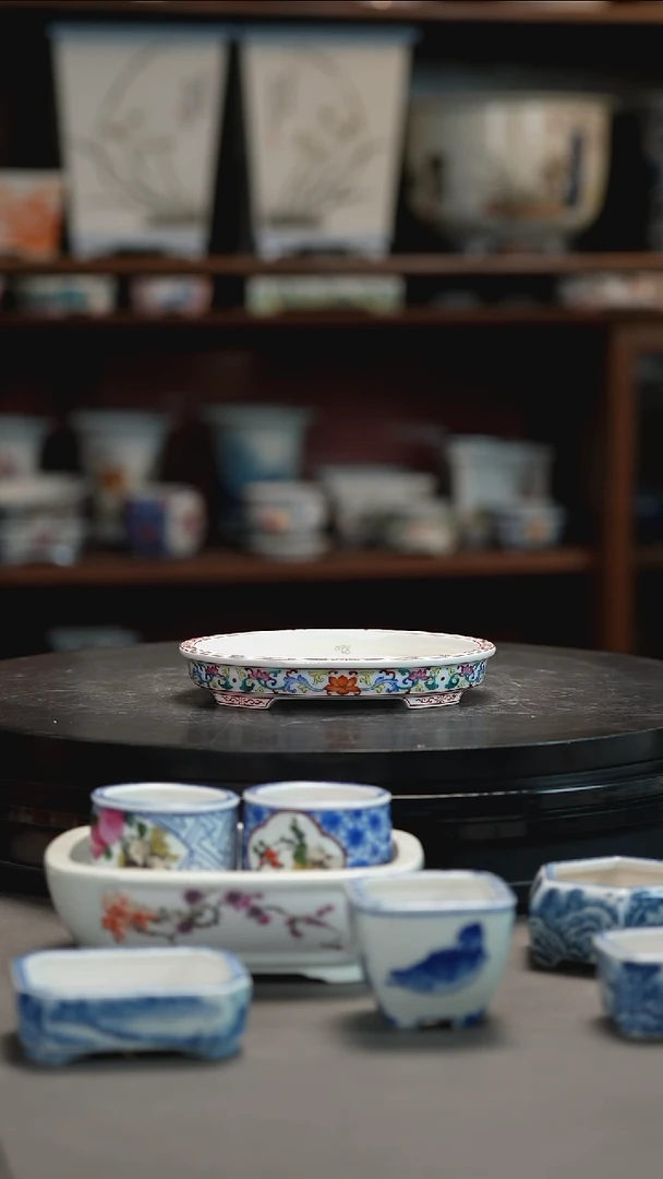 釉上手绘盆可**宝釉上手绘盆 可*宝