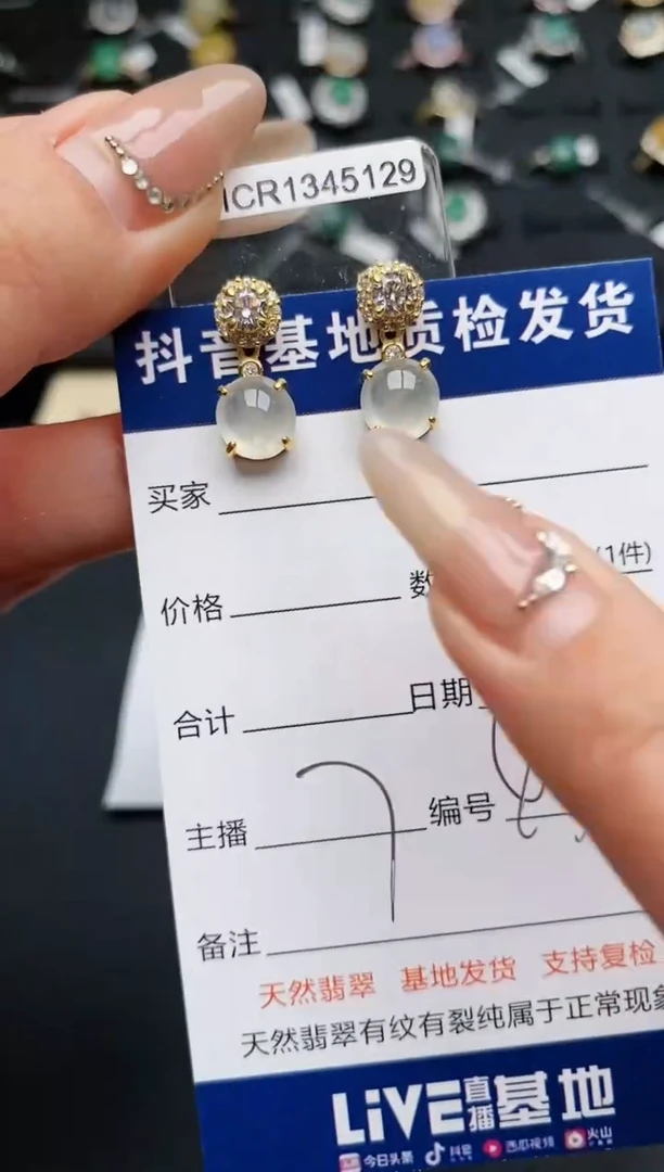 【闪购商品】翡翠耳饰银S925镶嵌..............