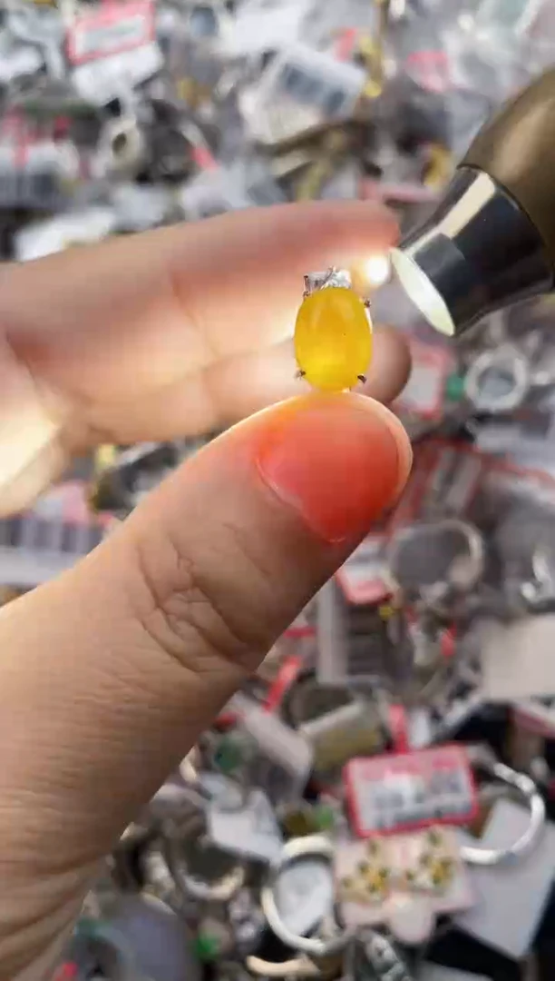 银S925镶嵌戒指翡翠666    4