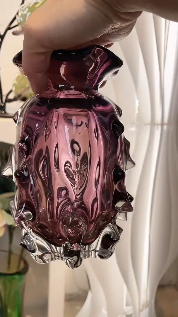 【闪购商品】琉璃高18口径3紫琉璃花瓶