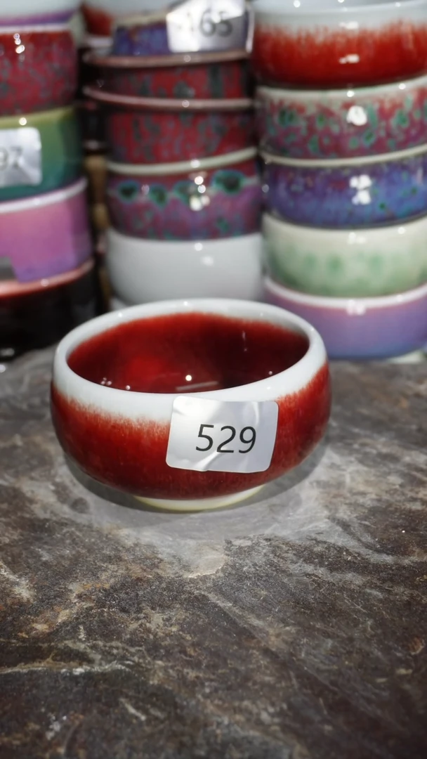 摆件陶精品窑变钧瓷茶器