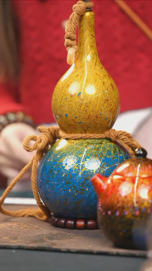 【闪购商品】WD251漆艺酒葫芦+龙蛋壶