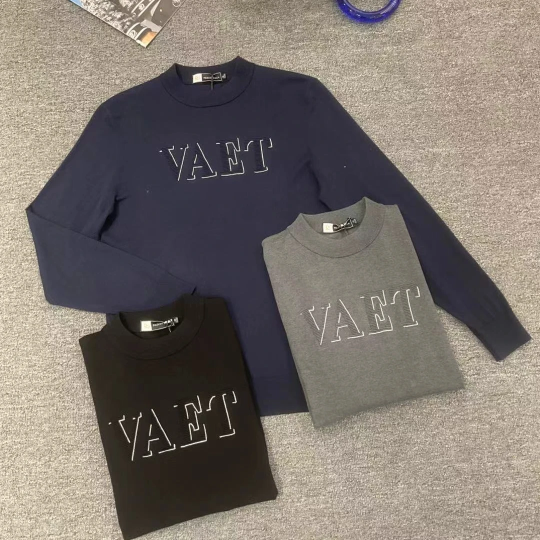 【欧洲名店】72023三色简约白色时尚男士针织毛衫