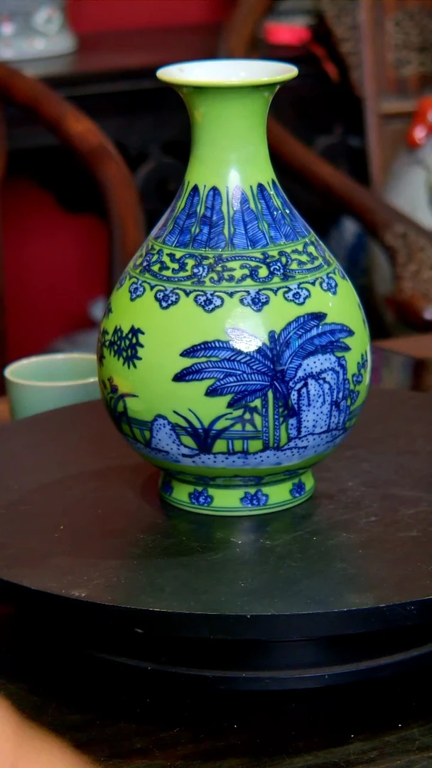 央博文化交流瓷器青花玉壶春瓶