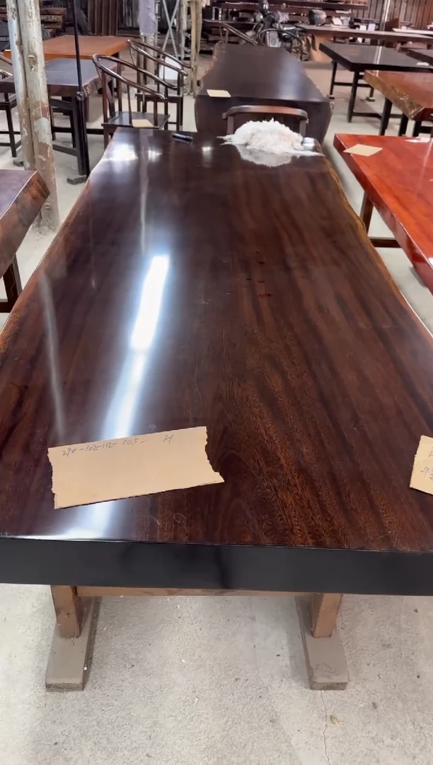 手工艺品琉璃实木大板书桌茶桌办公桌