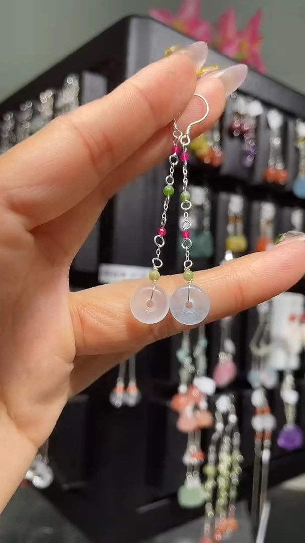 紫晶耳饰银S925镶嵌梦*你梦见你