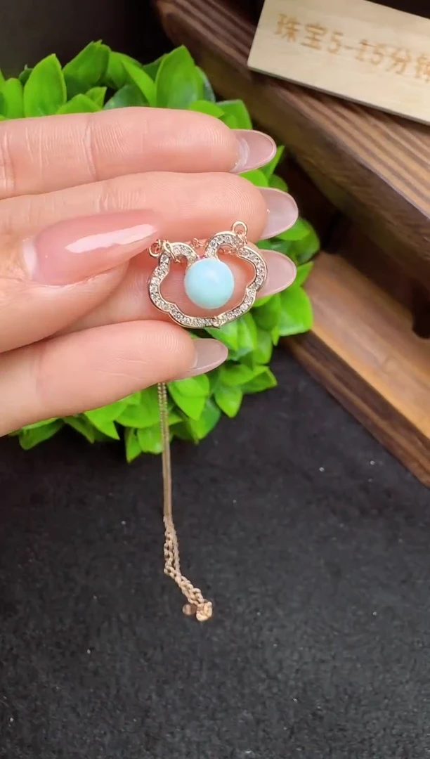 【闪购商品】针钠钙石（海纹石）吊坠(不含链)合金海纹石吊坠