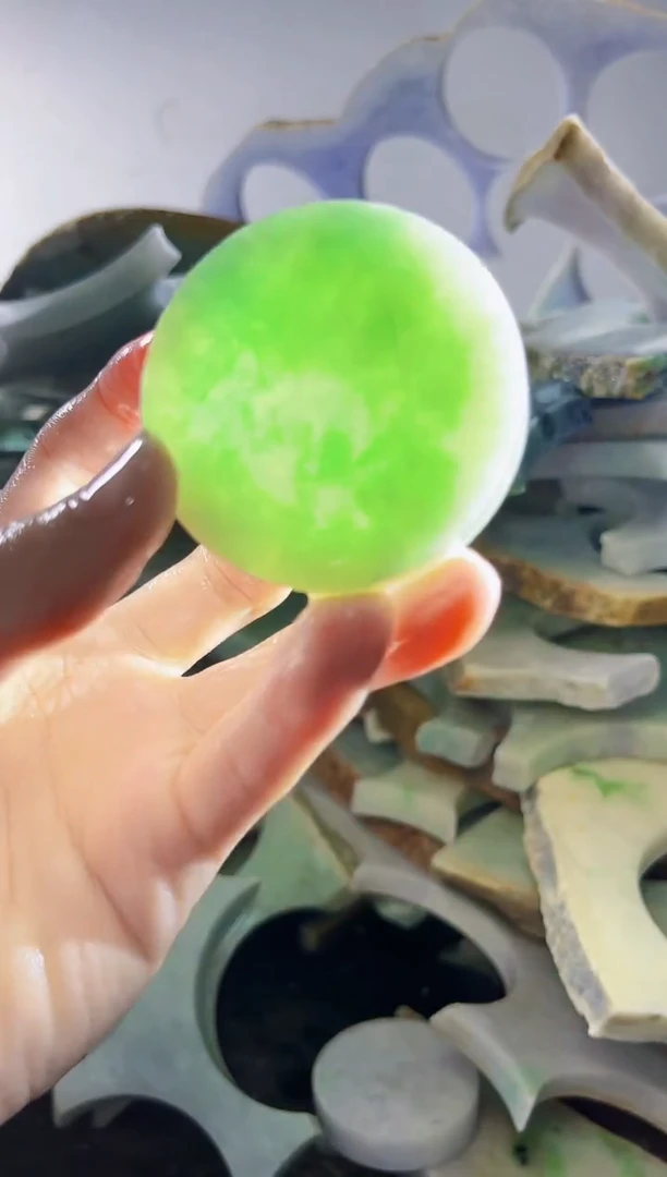 裸石翡翠缅甸翡翠A货文6087