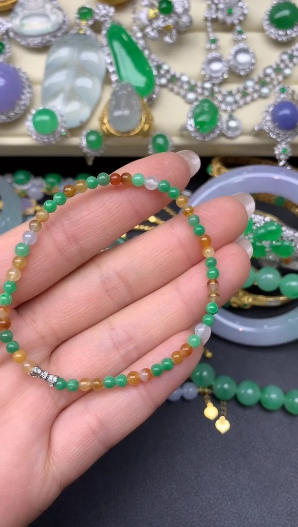 未镶嵌手串翡翠29-雪姐翡翠天天见