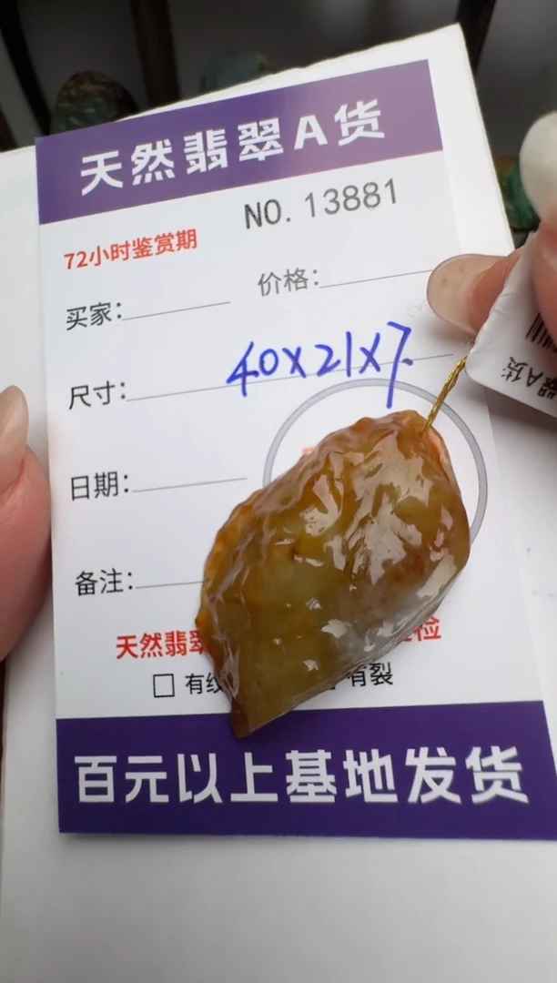 【闪购商品】翡翠颈饰未镶嵌翡翠13881