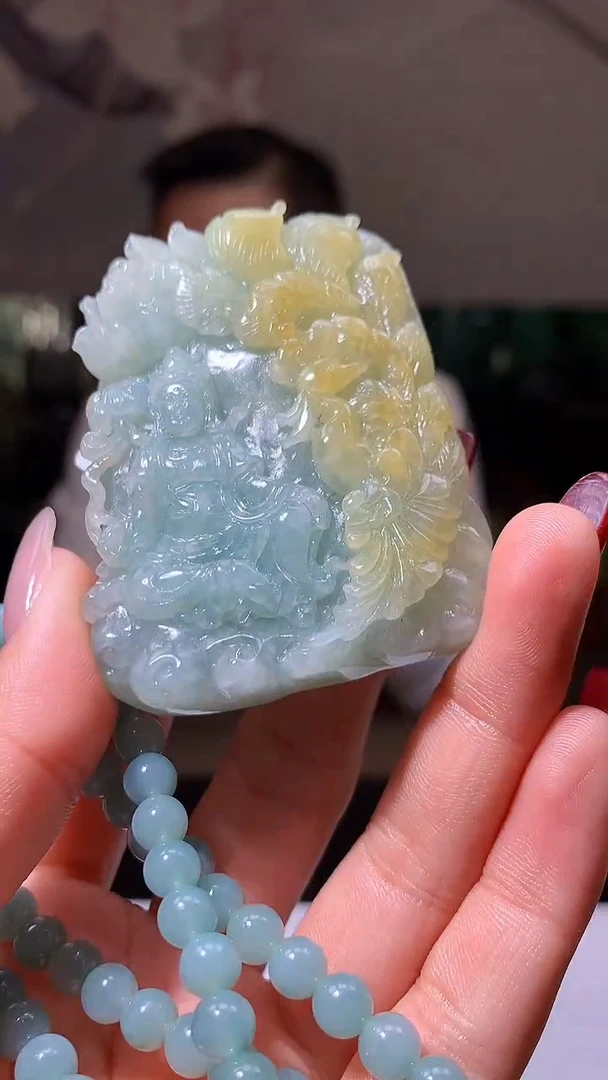 【闪购商品】定制翡翠未镶嵌1044hm-货挂件(赠珠链）34