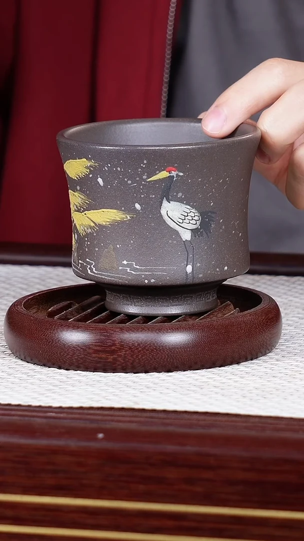 茶杯紫砂宜兴原矿紫砂 手工紫砂