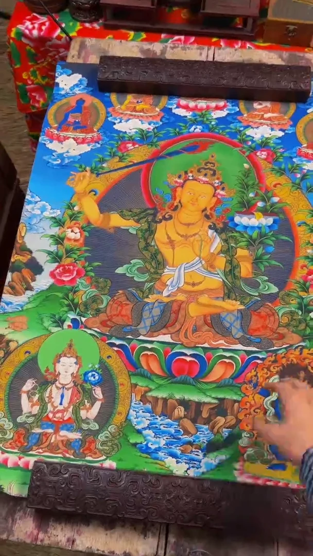 装裱画精选链接绘画唐卡-----文殊菩萨