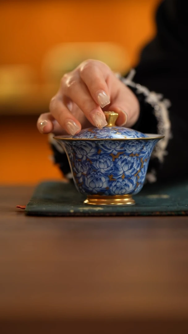 华隐堂万花盖碗盖碗