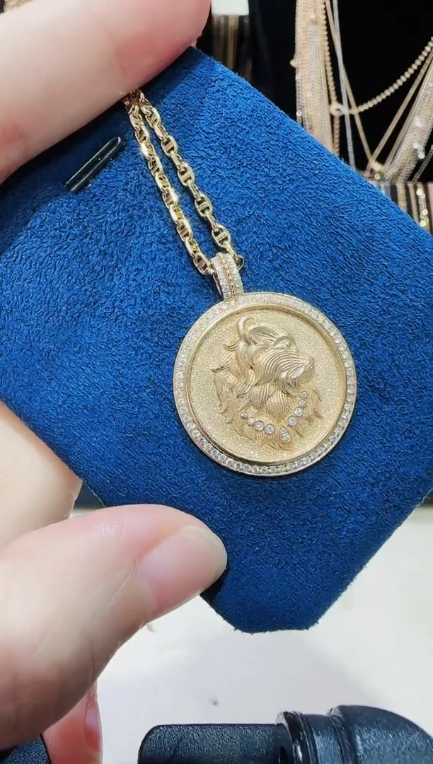 吊坠(不含链)18K金镶嵌钻石钻石单吊坠不含链