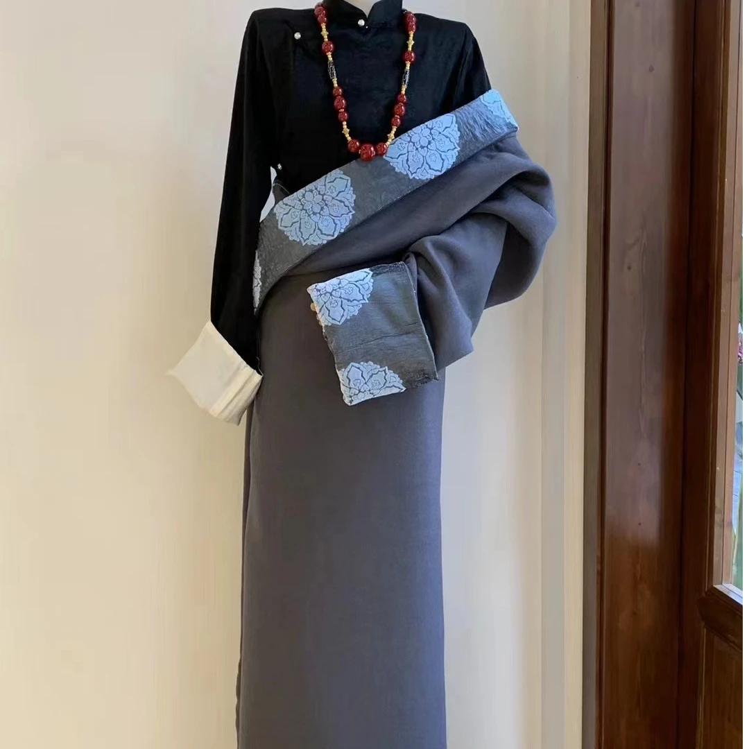 新款四季款女款单层藏袍单件藏袍民族服饰