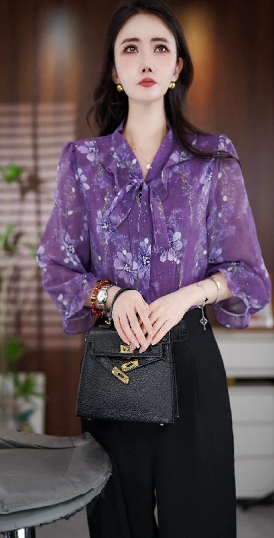 XT987新款时尚百搭气质宽松减龄上衣小衫-悠悠