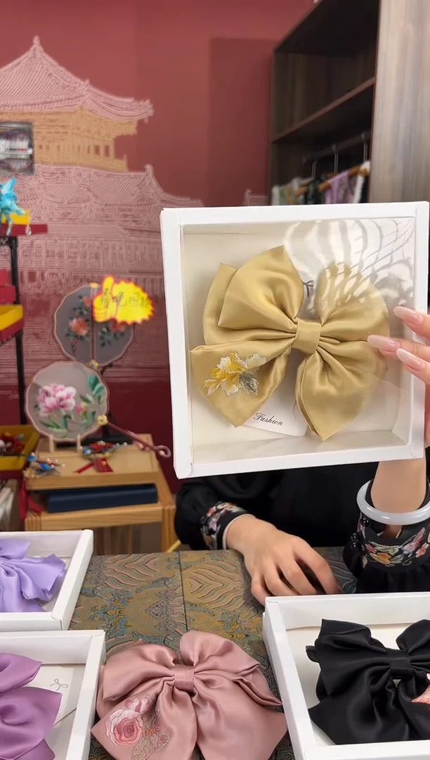 【闪购商品】刺绣苏绣桑蚕丝手工绣刺绣发圈