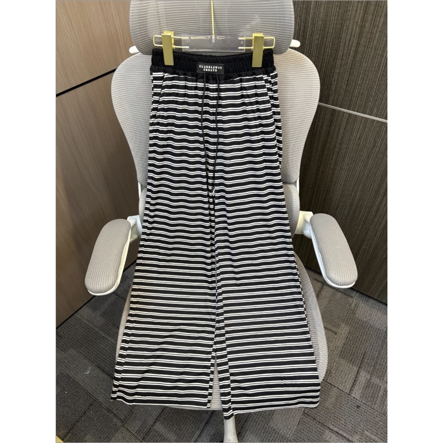 【断码清货】2025夏韩版东大门条纹薄款休闲裤 D517 517 M