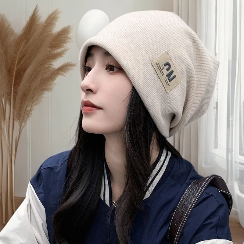 产后帽针堆堆帽网红女护耳堆百搭月子秋冬孕妇个性显脸小新款女女