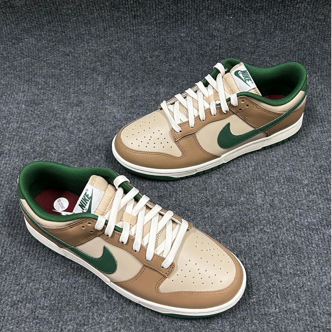 Nike耐克 Dunk Low 男款低帮米棕绿复古百搭运动休闲板鞋官方正品